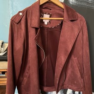 Zip up wine colored jacket size L